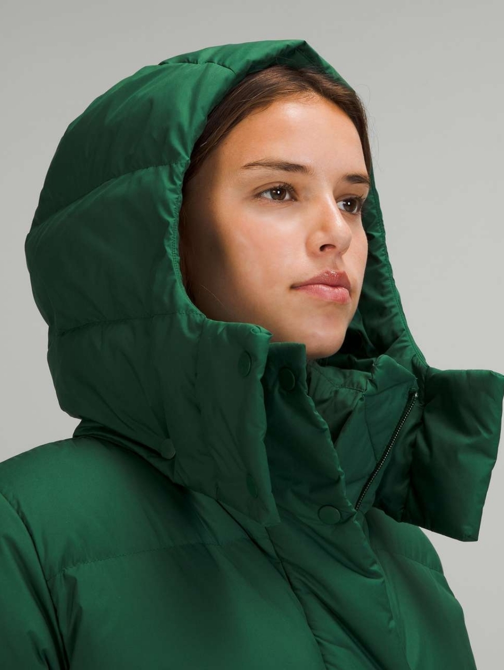 Lululemon WUNDER PUFF Green Long Parka Jacket Puffer